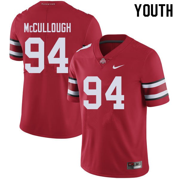 Ohio State Buckeyes #94 Roen McCullough Youth College Jersey Red OSU21036
